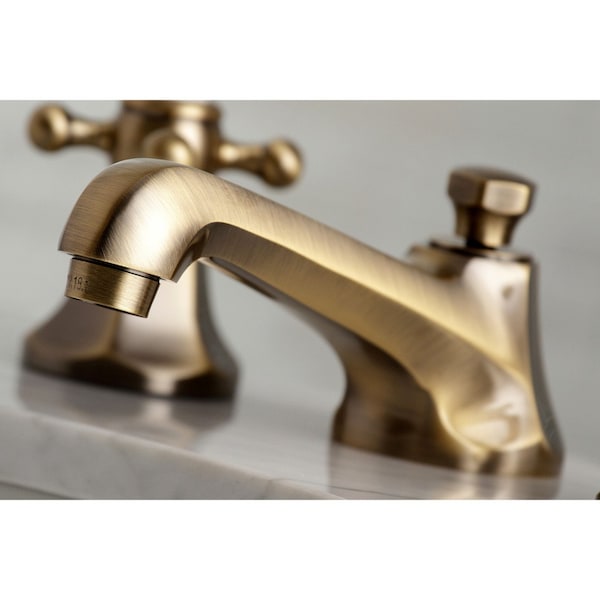 KS4463BX 8 Widespread Bathroom Faucet, Antique Brass